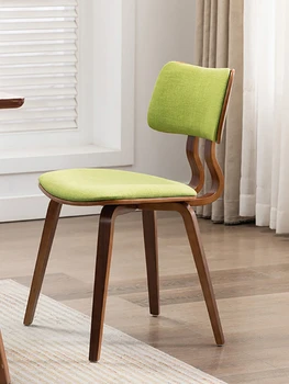 Обеденный стул из массива дерева в скандинавском стиле, кухонное кресло для спальни, современный минимализм, уличный стул, складная мебель для дома - Изображение 2  