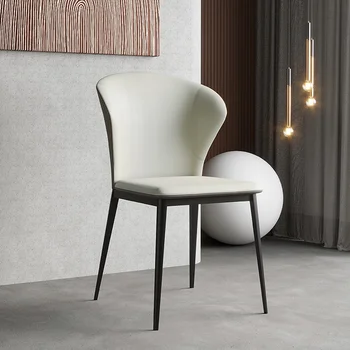 Легкий роскошный обеденный стул домашний минималистичный стул со спинкой в скандинавском стиле, современный ресторан, кафе для отдыха, отель, стул для переговоров - Изображение 2  