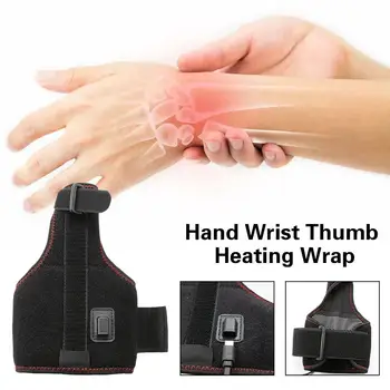 Магнитотерапевтический самонагревающийся бандаж для поддержки запястья, обертывание от боли, Регулируемая Компрессионная петля с подогреваемым ремнем, грелка для большого пальца руки O7Y9 - Изображение 1  