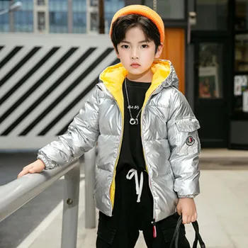 Зимняя пуховая куртка, Утолщенное теплое Всепогодное пальто С капюшоном для мальчиков и девочек 2-10 лет, 2023 новая корейская версия детской одежды - Изображение 2  
