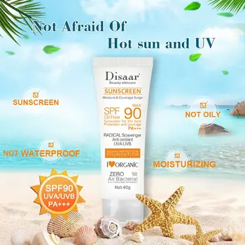 Летний Солнцезащитный крем для ухода за кожей лица Suns Cream Солнцезащитный крем Spf Max 50/90 Безмасляный защитный солнечный крем для лица - Изображение 2  