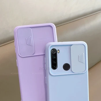 Скользящий Защитный Чехол Для телефона с камерой Xiaomi Redmi Note 8 8T Note8 2021 Note 9 Pro Note9 9A 9AT 9C Nfc Жидкий Силиконовый Чехол - Изображение 1  