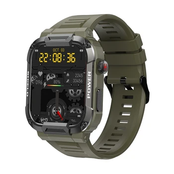 Новые 2023 MK66 Прочные мужские смарт-часы IP68 С большим аккумулятором, воспроизведение музыки, фитнес-трекер, Bluetooth-вызов, спортивные умные часы для мужчин - Изображение 1  