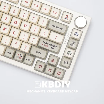 KBDiy Семейный Компьютер XDA Profile Keycap 143 Клавиши Для Механической Клавиатуры DIY Custom PBT 61 60 Белый Ретро Аниме Набор Клавишных Колпачков - Изображение 1  