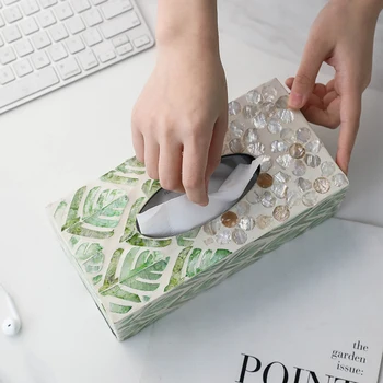 Креативная коробка для салфеток в виде ракушки в скандинавском стиле, всасывающая коробка для салфеток для лица, настольный держатель для салфеток, кухонные принадлежности - Изображение 1  