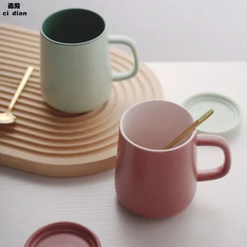 Скандинавская керамическая чашка для домашнего творчества Macaron simple чашка большой емкости для мальчиков и девочек керамическая кофейная кружка - Изображение 1  