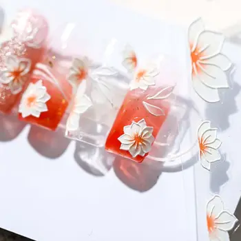 3D винтажные рельефные украшения для ногтей, модные наклейки для ногтей, самоклеящиеся кружевные наклейки для ногтей в виде вишни и розы - Изображение 1  