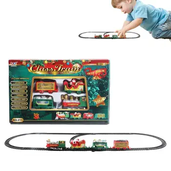 Игрушечный мини-поезд с подсветкой и звуком от эксперта по созданию зимних праздничных железнодорожных путей, игрушек, рождественских подарков на День рождения для мальчиков - Изображение 1  