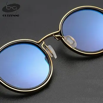 Ретро Круглые очки с синим светом, мужские и женские Офисные компьютерные очки, очки в металлической оправе, защита глаз, высокое качество - Изображение 1  