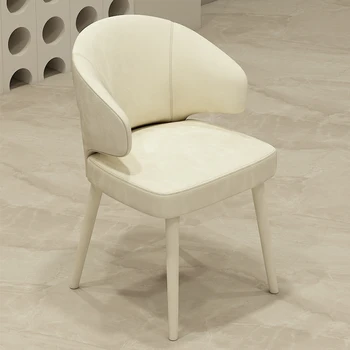 Белые стулья для столовой, кресла для столовой с современной кожаной спинкой, Индивидуальная мебель для гостиной Sillas Plegables, Мебель для дома MQ50CY - Изображение 1  