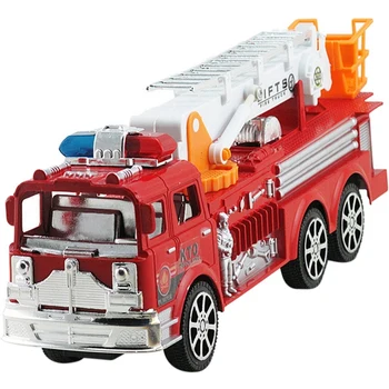 Имитация пожарной машины, игрушка с откидной спинкой, Инерционная пожарная машина, Детская игрушечная машинка, Большая Инерционная имитация пожарной машины, Модель лестницы. - Изображение 1  
