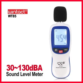 WINTACT Цифровой Измеритель уровня звука Измеритель уровня звука Sonometro Измеритель звука Децибелиметр Децибелометр Шумомер 30-130 дБ WT85 - Изображение 1  