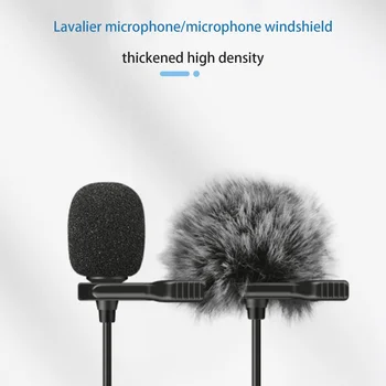 Универсальный петличный микрофон, Пушистое ветровое стекло, Ветровая муфта из меха, мягкий для Sony Rode Boya Петличный микрофон с лацканами, 5 мм - Изображение 2  