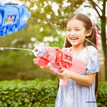 Водяной пистолет высокого давления для девочек, мощный водяной пистолет выдвижного типа, детский водяной артефакт, большая игрушка для водяного пистолета - Изображение 2  
