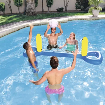 Надувной бассейн, игрушка для родителей и детей, Волейбольная баскетбольная игра, игрушки для игры в бассейне, большая плавающая водная активность, пляжная игрушка - Изображение 2  