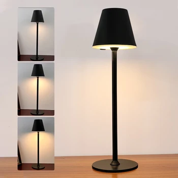 Светодиодная сенсорная настольная лампа для спальни, перезаряжаемая беспроводная сенсорная лампа, Походная свеча, Креативная лампа, Перезаряжаемая домашняя настольная лампа USB - Изображение 1  