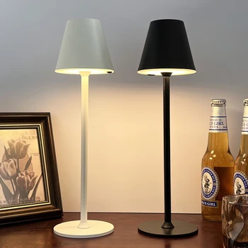 Светодиодная сенсорная настольная лампа для спальни, перезаряжаемая беспроводная сенсорная лампа, Походная свеча, Креативная лампа, Перезаряжаемая домашняя настольная лампа USB - Изображение 2  