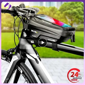 1-8 шт. Верхняя сумка для труб Новая Обновленная велосипедная сумка Wild Man, водонепроницаемый рюкзак для верховой езды, сумка для передней балки горного велосипеда, портативная - Изображение 1  