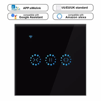 Нажимной переключатель Wi-Fi с 3-кратным приложением, переключатель рольставен, жалюзи, переключатель штор Alexa -Черная акция - Изображение 2  