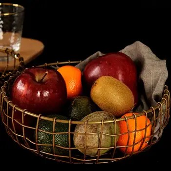 Декоративная проволочная ваза для фруктов, Простые вазы для фруктов, центральное украшение стола, Декоративная корзина для фруктов, овощей, хлеба - Изображение 2  