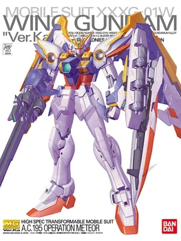 Bandai MG 1/100 XXXG-01W Wing Gundam Ver.Ka Kaart Versie Vliegende Vleugel Gemonteerd Tot Figures  Action Toy - Изображение 2  