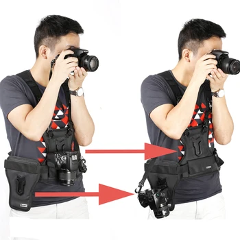 Sevenoak SK-MSP01Carrier II Multi Dual 2 Камера Для Переноски Нагрудной Системы Ремня Безопасности Жилет Быстрый Ремень с Боковой Кобурой для Canon Nikon - Изображение 2  