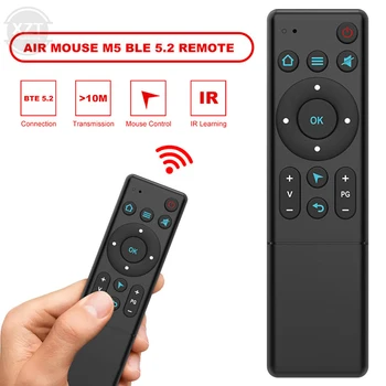 Bluetooth 5.2 Air Mouse Беспроводной инфракрасный обучающий пульт дистанционного управления для Android Smart TV Box, ТВ-проектор и ПК для умного дома - Изображение 1  
