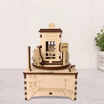 Деревянная сборная модель стерео головоломка креативные офисные украшения для рабочего стола Подарки ручной работы PZ-268 - Изображение 1  