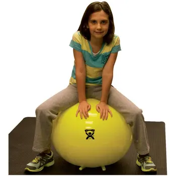 Роскошный надувной мяч для упражнений с АБС, желтый, 17,7 дюйма - Изображение 2  