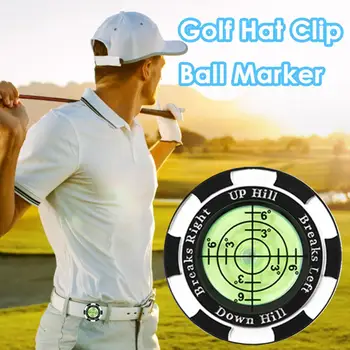 Зажим для шляпы для гольфа Golf Green Инструмент для чтения Профессиональные аксессуары для гольфа для точного нанесения высокоточного маркера для мяча для мужчин - Изображение 1  