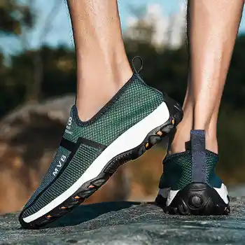 Серебряные мужские кроссовки для бега, Роскошная дизайнерская спортивная обувь, удобная Мужская обувь для ходьбы, Мужские сетчатые кроссовки Snekars, спортивная обувь для тенниса - Изображение 1  
