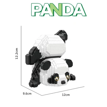 Креативный животный панда в китайском стиле, строительный блок, Лошадка-панда, украшение дома, Кирпичи, мальчики, дети, подарки для детей - Изображение 2  
