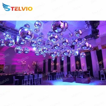 Потолочный подвесной надувной зеркальный шар Серебряная диско-сфера Герметичный светоотражающий шар для украшения сцены ночного клуба - Изображение 1  
