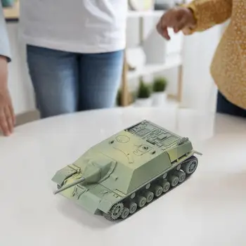 4D модель танка в масштабе 1/72, самодельная модель здания 