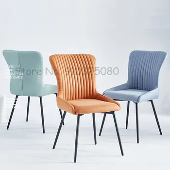 Обеденный стул из скандинавской кожи, домашняя Современная Креативная мебель, дизайнер обеденных стульев, Промышленный дизайнер, Обеденные стулья для столовой - Изображение 1  