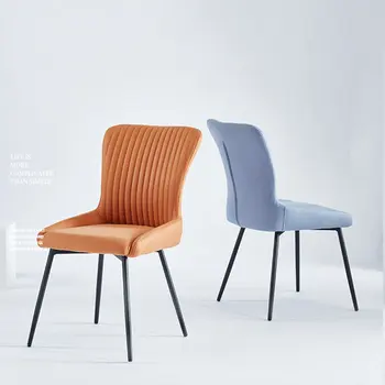 Обеденный стул из скандинавской кожи, домашняя Современная Креативная мебель, дизайнер обеденных стульев, Промышленный дизайнер, Обеденные стулья для столовой - Изображение 2  