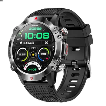 Смарт-часы KR10, мужские спортивные часы для занятий спортом на открытом воздухе, Bluetooth-вызов, фитнес, мониторинг здоровья, водонепроницаемые смарт-часы IP67 для IOS Android - Изображение 1  