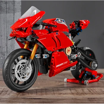 Высокотехнологичная Игрушка Для Мотоцикла Ducatis Panigale V4 R, Совместимая с 42107 Строительными Блоками, Модель Мотоцикла, Игрушки для Детей, Рождественский Подарок - Изображение 2  