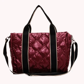 Осенне-зимние сумки через плечо, стеганые женские сумки через плечо, дизайнерские портативные сумки большой емкости для путешествий покупателей - Изображение 1  