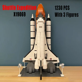 В наличии Строительные блоки Space Shuttle и Shuttle Expedition, Совместимые с Космическими Креативными игрушками 10283 10231 - Изображение 1  