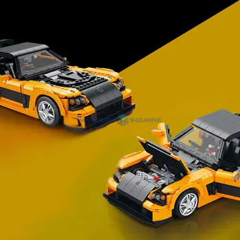 Серия суперкаров Оригинальный дизайн RX7 Модель 1:12 Строительные блоки Гоночный спортивный высокотехнологичный автомобиль MOC Bricks Набор игрушек в подарок для мальчиков - Изображение 2  