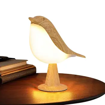 Прикроватная лампа с 3 режимами, Креативный сенсорный выключатель, ночные светильники в виде Сороки, Затемняющая яркость, USB-аккумуляторная лампа для чтения. - Изображение 1  
