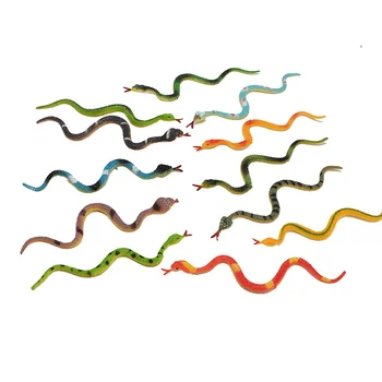 Реквизит для розыгрыша Модель искусственной змеи из искусственного каучука Забавная игрушка с высокой имитацией ПВХ Игрушки для рептилий - Изображение 1  