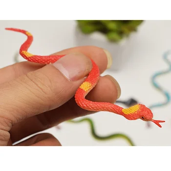 Реквизит для розыгрыша Модель искусственной змеи из искусственного каучука Забавная игрушка с высокой имитацией ПВХ Игрушки для рептилий - Изображение 2  