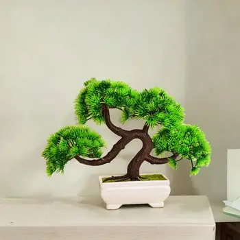 Искусственное дерево бонсай, маленькие комнатные растения, искусственное дерево в горшке, украшение из дерева - Изображение 1  