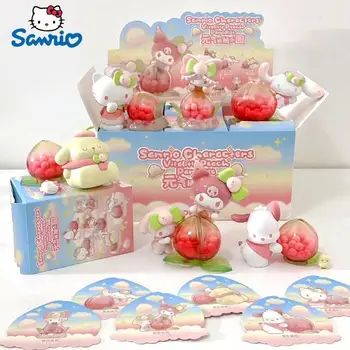 Sanrio Vitality Серия Peach Paradise Коробка для штор, фигурка Hello Kitty Cinnamoroll, коллекционные игрушки Kawaii для девочки, Рождественский подарок - Изображение 1  