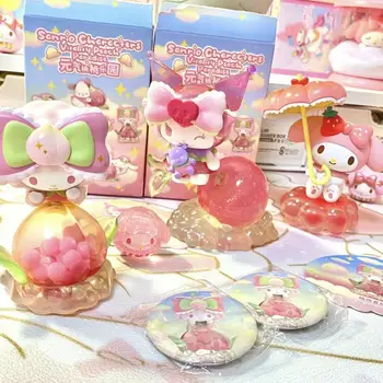 Sanrio Vitality Серия Peach Paradise Коробка для штор, фигурка Hello Kitty Cinnamoroll, коллекционные игрушки Kawaii для девочки, Рождественский подарок - Изображение 2  