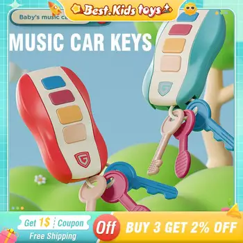Детские игрушки Музыкальный ключ от автомобиля Вокальный умный пульт дистанционного управления Автомобильными голосами, ролевые игры, развивающие игрушки для детей, звуковые Поющие игрушки, рождественские подарки - Изображение 1  