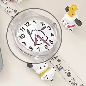 Sanrio Pocchaco Наручные часы с аниме рисунком Hello Kitty в стиле Ins, студенческие стационарные детские часы, школьные принадлежности, подарок для девочек Оптом - Изображение 1  