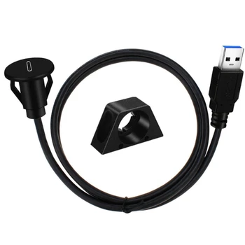 Версии USB3.0 размером 1,5 м, от мужского до женского типа C, кабель для скрытого монтажа, удлинитель для панели приборов автомобиля - Изображение 1  